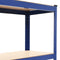 vidaXL - Opbergrek - 4-laags - staal - en - bewerkt - hout - blauw