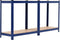 vidaXL - Opbergrek - 4-laags - staal - en - bewerkt - hout - blauw
