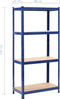 vidaXL - Opbergrek - 4-laags - staal - en - bewerkt - hout - blauw