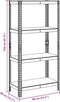 vidaXL - Opbergrek - 4-laags - staal - en - bewerkt - hout - antracietkleurig