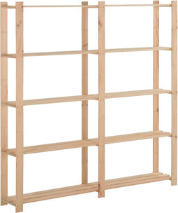 vidaXL - Opbergrek - 5-laags - 170x28,5x170 - cm - massief - grenenhout