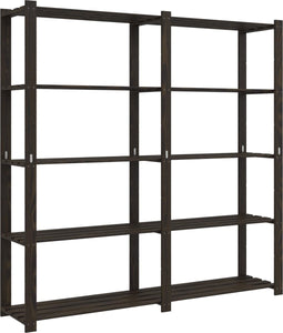 vidaXL - Opbergrek - 5-laags - 170x38x170 - cm - massief - grenenhout - zwart
