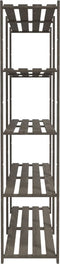 vidaXL - Opbergrek - 5-laags - 170x38x170 - cm - massief - grenenhout - grijs