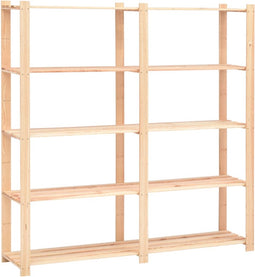 vidaXL - Opbergrek - 5-laags - 170x38x170 - cm - massief - grenenhout - 500 - kg