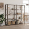 vidaXL - Opbergrek - 5-laags - 170x38x170 - cm - massief - grenenhout - grijs