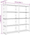 vidaXL - Opbergrek - 5-laags - 170x38x170 - cm - massief - grenenhout - grijs