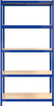 vidaXL - Opbergrek - 5-laags - 2 - st - staal - & - bewerkt - hout - blauw
