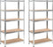 vidaXL - Opbergrek - 5-laags - 2 - st - staal - en - bewerkt - hout - zilverkleurig