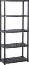 vidaXL - Opbergrek - 5-laags - 71x38x170 - cm - kunststof - zwart