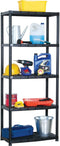 vidaXL - Opbergrek - 5-laags - 71x38x170 - cm - kunststof - zwart