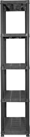 vidaXL - Opbergrek - 5-laags - 71x38x170 - cm - kunststof - zwart