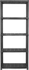vidaXL - Opbergrek - 5-laags - 71x38x170 - cm - kunststof - zwart