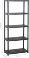 vidaXL - Opbergrek - 5-laags - 71x38x170 - cm - kunststof - zwart