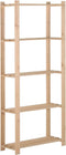 vidaXL - Opbergrek - 5-laags - 80x28,5x170 - cm - massief - grenenhout
