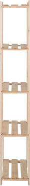 vidaXL - Opbergrek - 5-laags - 80x28,5x170 - cm - massief - grenenhout
