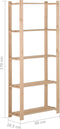 vidaXL - Opbergrek - 5-laags - 80x28,5x170 - cm - massief - grenenhout