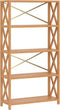 vidaXL - Opbergrek - 5-laags - 80x30x146 - cm - massief - eikenhout