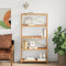 vidaXL - Opbergrek - 5-laags - 80x30x146 - cm - massief - eikenhout