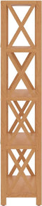 vidaXL - Opbergrek - 5-laags - 80x30x146 - cm - massief - eikenhout