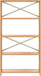vidaXL - Opbergrek - 5-laags - 80x30x146 - cm - massief - eikenhout