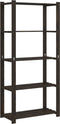 vidaXL - Opbergrek - 5-laags - 80x38x170 - cm - massief - grenenhout - zwart