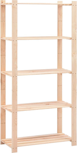 vidaXL - Opbergrek - 5-laags - 80x38x170 - cm - massief - grenenhout - 250 - kg