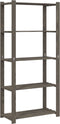 vidaXL - Opbergrek - 5-laags - 80x38x170 - cm - massief - grenenhout - grijs