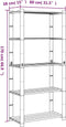 vidaXL - Opbergrek - 5-laags - 80x38x170 - cm - massief - grenenhout - bruin
