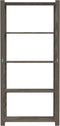 vidaXL - Opbergrek - 5-laags - 80x38x170 - cm - massief - grenenhout - grijs