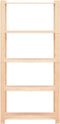 vidaXL - Opbergrek - 5-laags - 80x38x170 - cm - massief - grenenhout - 250 - kg