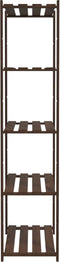 vidaXL - Opbergrek - 5-laags - 80x38x170 - cm - massief - grenenhout - bruin