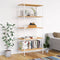 vidaXL - Opbergrek - 5-laags - 80x40x163 - cm - wit - en - eikenkleurig