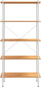 vidaXL - Opbergrek - 5-laags - 80x40x163 - cm - wit - en - eikenkleurig