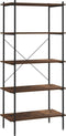 vidaXL - Opbergrek - 5-laags - 80x40x163 - cm - zwart - en - naturel