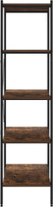 vidaXL - Opbergrek - 5-laags - 80x40x163 - cm - zwart - en - naturel