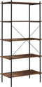 vidaXL - Opbergrek - 5-laags - 80x40x163 - cm - zwart - en - naturel