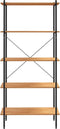 vidaXL - Opbergrek - 5-laags - 80x40x163 - cm - zwart - en - eikenkleurig