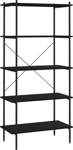 vidaXL - Opbergrek - 5-laags - 80x40x163 - cm - zwart