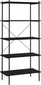vidaXL - Opbergrek - 5-laags - 80x40x163 - cm - zwart