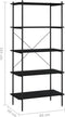 vidaXL - Opbergrek - 5-laags - 80x40x163 - cm - zwart