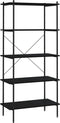 vidaXL - Opbergrek - 5-laags - 80x40x163 - cm - zwart