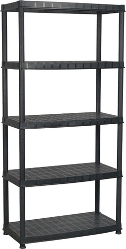 vidaXL - Opbergrek - 5-laags - 85x40x185 - cm - kunststof - zwart