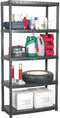 vidaXL - Opbergrek - 5-laags - 85x40x185 - cm - kunststof - zwart