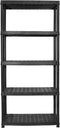 vidaXL - Opbergrek - 5-laags - 91,5x45,7x185 - cm - kunststof - zwart