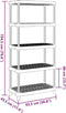 vidaXL - Opbergrek - 5-laags - 93,5x45,5x194,5 - cm - polypropeen - zwart