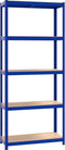 vidaXL - Opbergrek - 5-laags - staal - & - bewerkt - hout - blauw