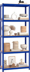 vidaXL - Opbergrek - 5-laags - staal - & - bewerkt - hout - blauw