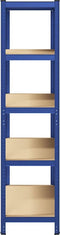 vidaXL - Opbergrek - 5-laags - staal - & - bewerkt - hout - blauw