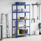 vidaXL - Opbergrek - 5-laags - staal - & - bewerkt - hout - blauw