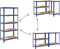 vidaXL - Opbergrek - 5-laags - staal - & - bewerkt - hout - blauw